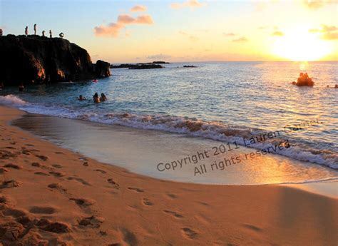 Sunset At Waimea Bay Beach Hawaii Photography Surf Oahu Big