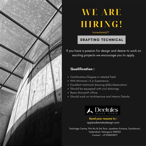 Deetales Design Studio On Linkedin Wearehiring Work Experience Cv