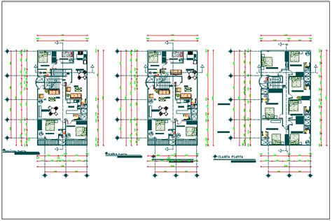 Residential Building Floor Plan Dwg File Cadbull