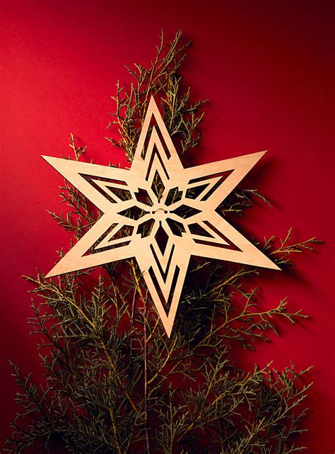 Minimalist Wooden Christmas Tree Star Livcan Design Simons