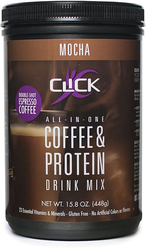 Refreshing modular protein for a fresh flavour with functional nutrition. CLICK All-in-One Protein Coffee Meal Replacement Drink Mix, Mocha, 15.8 Ounce in 2020 | Protein ...