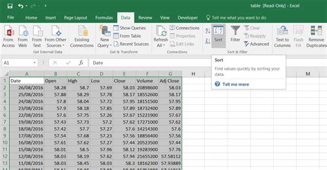 ﻿ sorting order in excel. How to Download Historical Data from Yahoo Finance ...