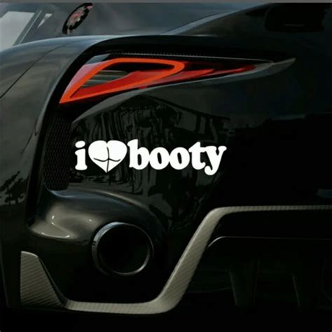 i heart booty love gym cute butt girls funny car motorcycle reflective stickers truck car window