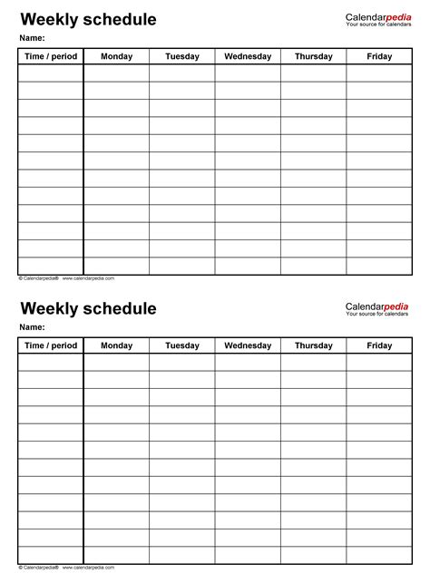 Week Calendar Fillable Printable Calendar Printables Free Templates