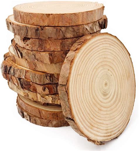 Unfinished Natural Wood Slices 12 Pcs 35 4 Inch Craft Wood Kit Circles