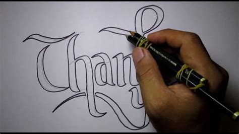 Cara Membuat Tulisan Keren Dengan 2 Pensil Youtube