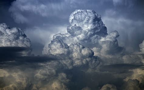 Wallpaper Sunlight Sky Clouds Storm Horizon Thunder Cloud