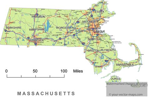 Printable Map Of Massachusetts Cities And Towns 1dd