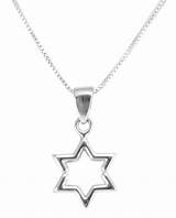 Pictures of Sterling Silver Jewish Star Necklace