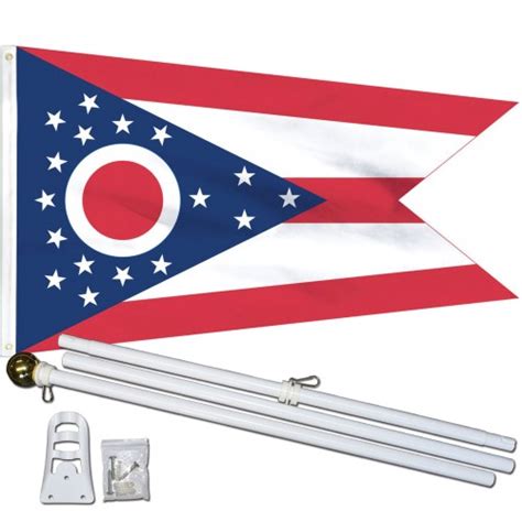 Ohio State 2 X 3 Polyester Flag Pole And Mount