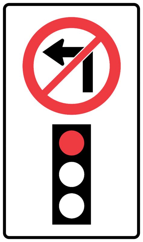 Rb 17l Left Turn On Red Traffic Signal Prohibited Sign Traffic Depot
