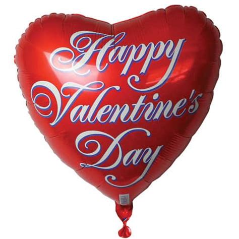 Happy Valentines Day Red Heart Shape Foil Helium Balloon 46cm 18inch
