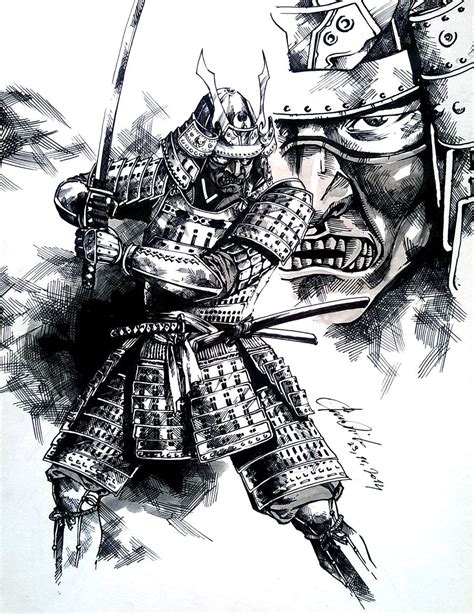 Samurai Warrior Drawing At Explore Collection Of