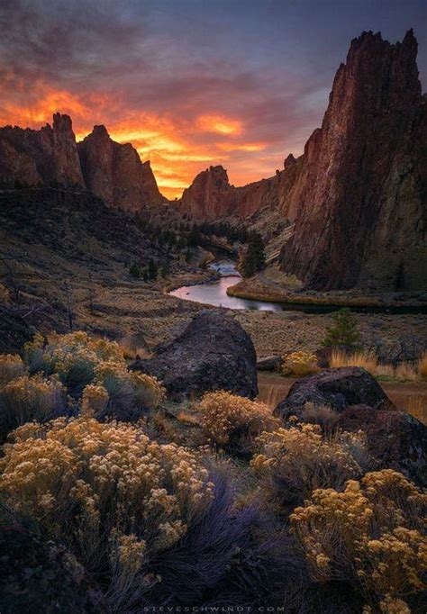 Steve Schwindt Smith Rock State Park November Sunset Landscape Pictures