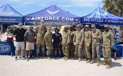 total force recruiting airmen work miami beach air show hold go inspire event air force