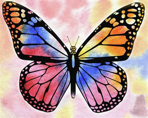 Rainbow Butterfly Painting By Irina Sztukowski Fine Art America
