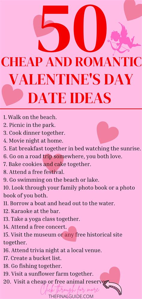 50 Cheap And Romantic Valentines Day Date Ideas In 2021 Day Date Ideas Cheap Valentine