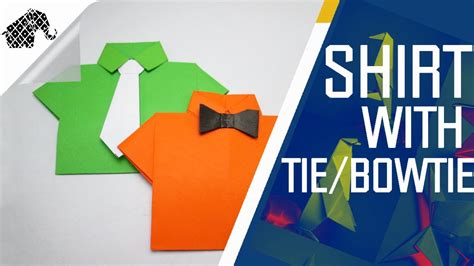 Origami How To Make Shirt With Tiebowtie Youtube