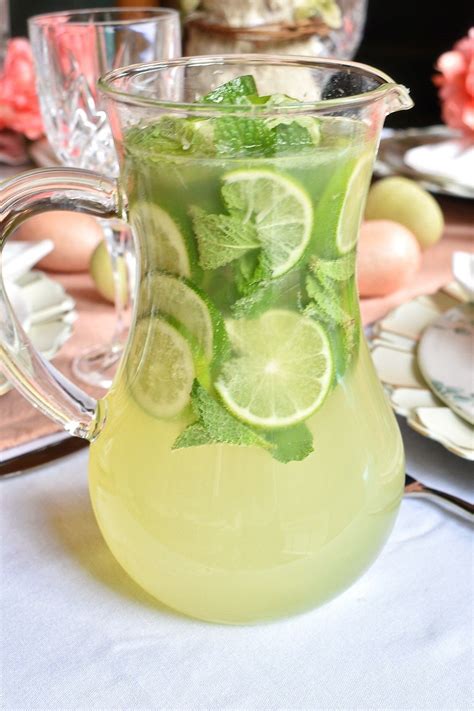 Sparkling Lime Mint Punch Non Alcoholic ⋆ Sometyme Place Lime