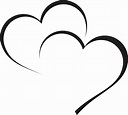 Download Heart Clipart Clipart Out Line - Transparent Heart With Black ...