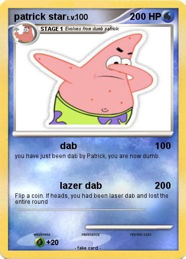 Pokémon Patrick Star 470 470 Dab My Pokemon Card