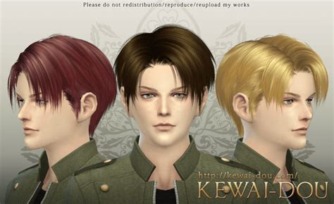 Levi The Sims4 Male Hair Kewai Dou