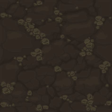 Ground Seamless Pattern Brown Dirt Soil Texture For Game Ui Vector