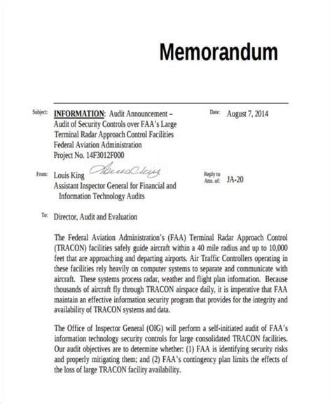 Audit Recommendation Letter Sample Hq Template Docume