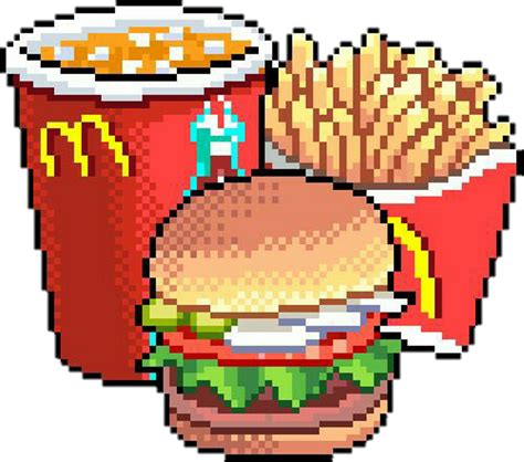 Mcdonald Sticker Pixel Food Transparent Clipart Full Size Clipart