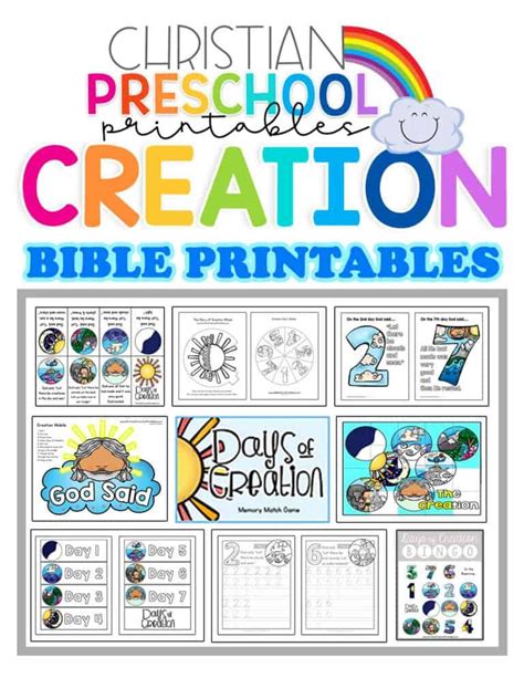 Free Days Of Creation Printables Days Of Creation Christian