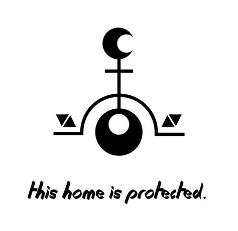 This Home Is Protected Sigil Sigil Magic Wiccan Symbols Protection