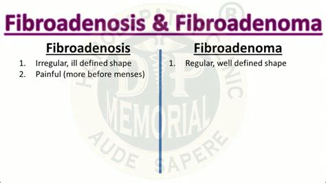 Difference Between Fibroadenosis And Fibroadenoma Youtube
