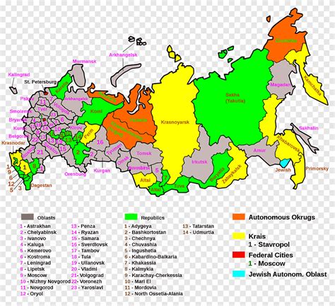 Oblasts Of Russia Republics Of Russia Krais Of Russia Jewish Autonomous