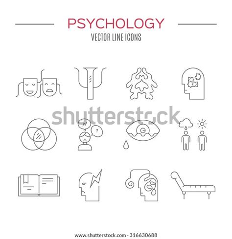Psychology Mental Health Symbols Made Clean Stock Vector Royalty Free