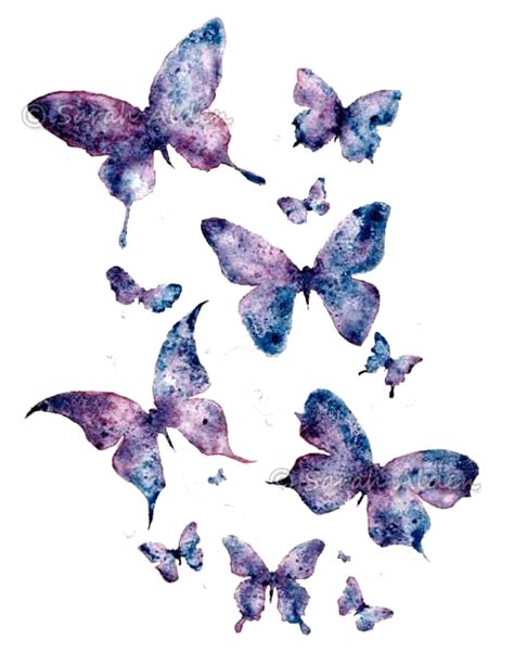 Download Butterfly Art Purple Watercolor Paper Painting Hq Png Image