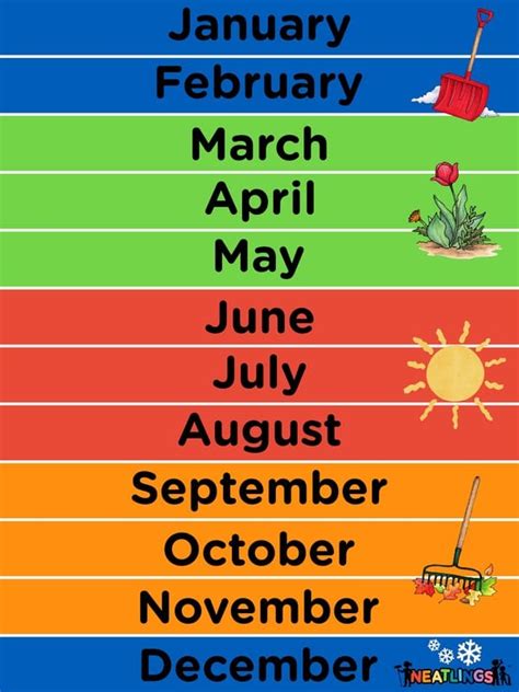 Free Printable Months Of The Year Poster Printable Templates