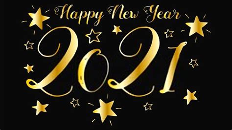 Happy New Year 2021 Wordings With Stars In Black Background Hd Happy New Year 2021 Wallpapers