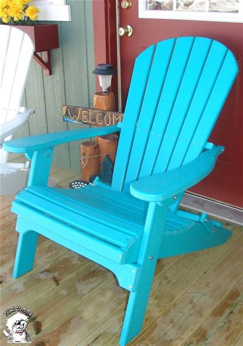 Adirondack chairs feature a classic design that is easily recognizable, comfortable, and stylish. Folding Polywood Adirondack Chair in Teal & yellow ...
