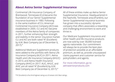 Whole life insurance is a policy that is guaranteed to last a lifetime. Aetna Life Insurance Company Medicare Supplement