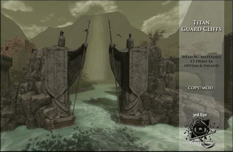 Second Life Marketplace Titan Guard Cliffs Set
