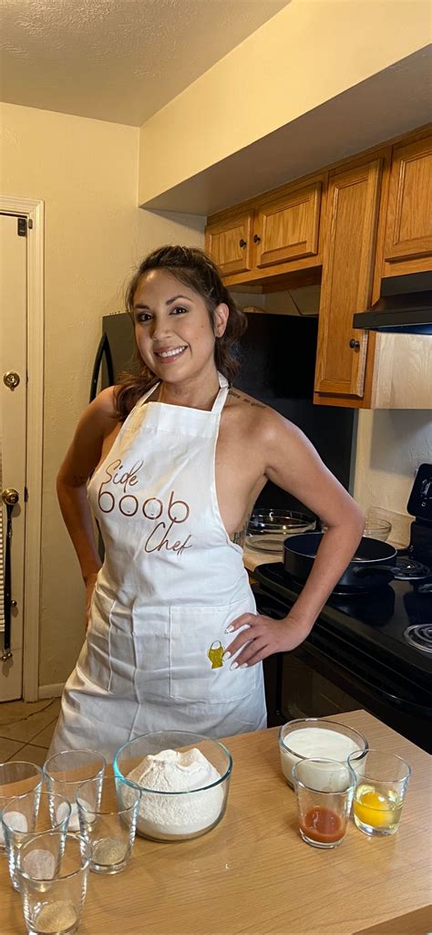 Side Boob Chef Apron In Rose Gold On White Etsy