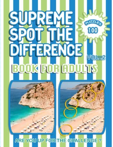 Supreme Spot The Differences Book For Adults 100 Puzzles Vol2 Are