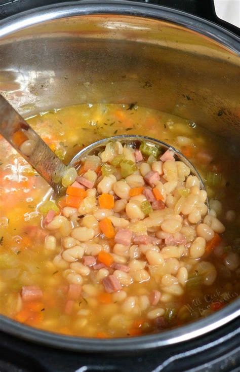 Ham and Bean Soup made in an Instant Pot. This soup is ...