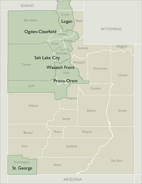 Metro Area Zip Code Maps Of Utah