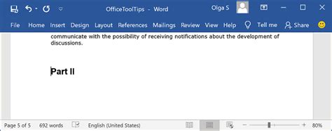 How To Start A New Part Of A Document On An Odd Page Microsoft Word 2016