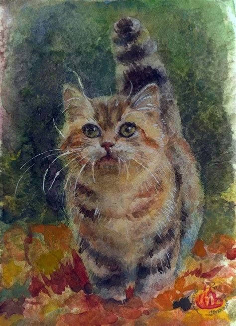 Pinta Gatos Mobile Uploads Facebook Watercolor Cat Cat Painting