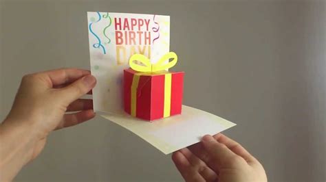 Try making a pop up birthday card and more! 3D Pop-Up Birthday Present (0021) Birthday Card - YouTube