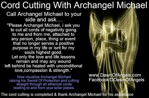 Cord Cutting With Aa Michael Archangels Archangel Prayers Cord Cutting