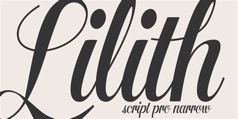 Lilith Script Pro Narrow Font Fontspring