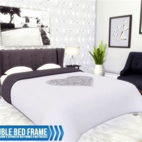 Marquee Double Bed Frame At Onyx Sims Sims 4 Updates